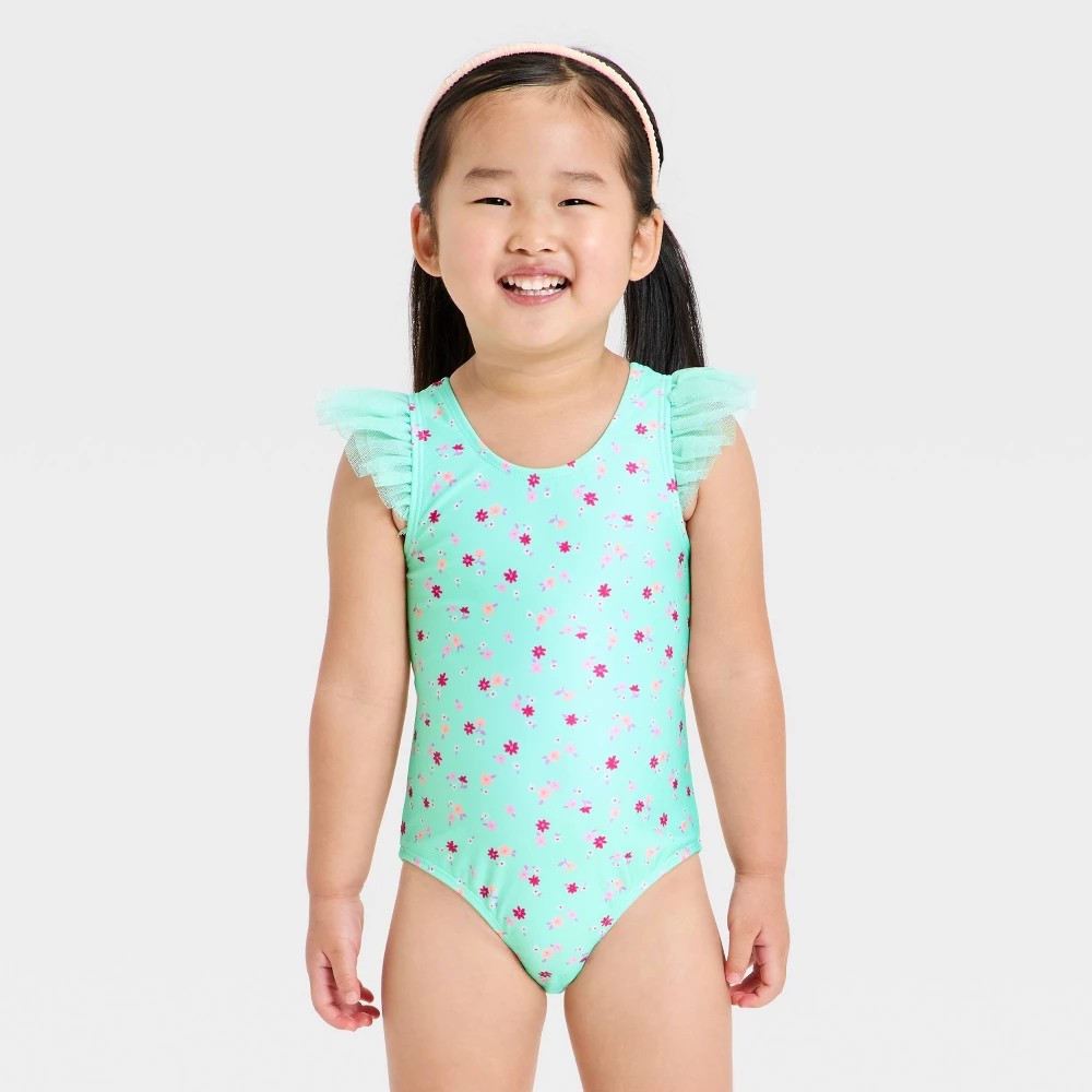 Cat & Jack Baby Girls' One Piece Swimsuit Size 18M
