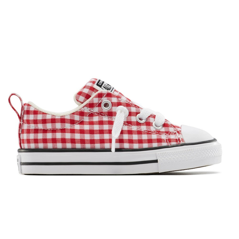 Converse Toddler Street Ox Low Top Gingham Sneakers Red 12T - Girls