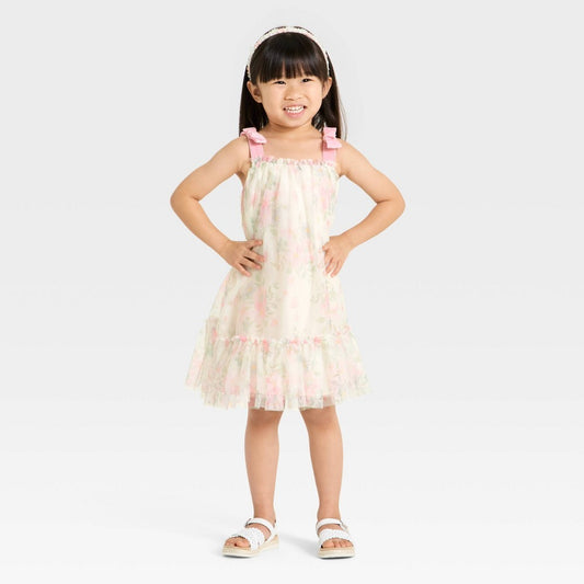 Disney Minnie Mouse  Toddler Girls Floral Tulle Dress Size 3T