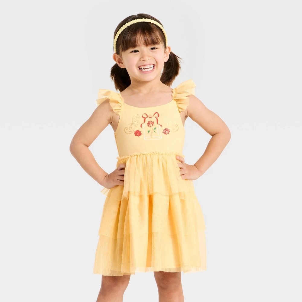 Disney aundrey Camille Girls' Beauty & the Beast Belle Tulle Cosplay Ballerina Dress 5T