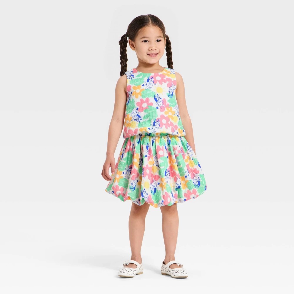 Bluey Toddler Girls' 2pc Tank & Bubble Skirt Set 3T