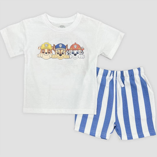 Toddler Boys' 2pc Paw Patrol T-Shirt & Shorts Set - Blue 5T