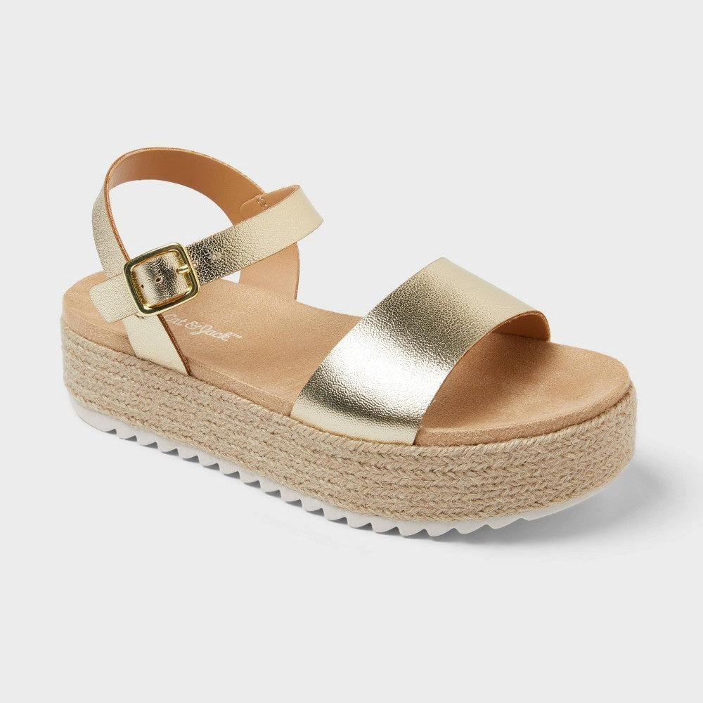 Art Class Girls' Lindsey Casual Sandals Gold 3