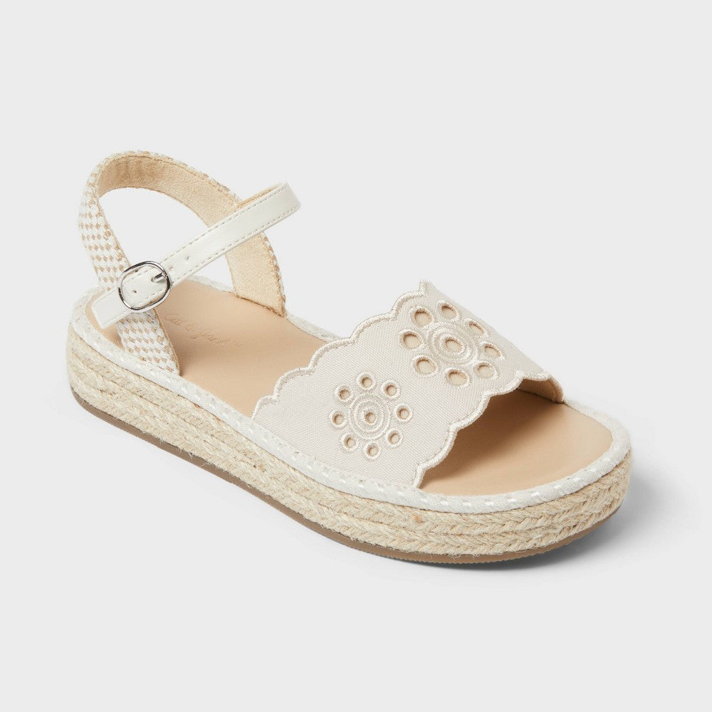 Cat & Jack Girls' Vera Casual Sandals Cream 3
