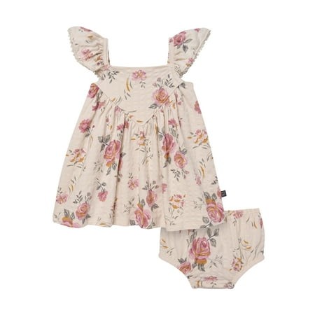 Modern Moments Baby Girl Dress and Diaper Cover, 24 Months