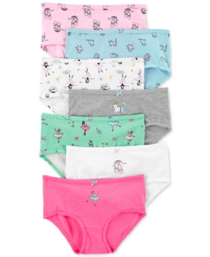 Carter's Girls Ballet Underwear Size 2/3 Pack of 7