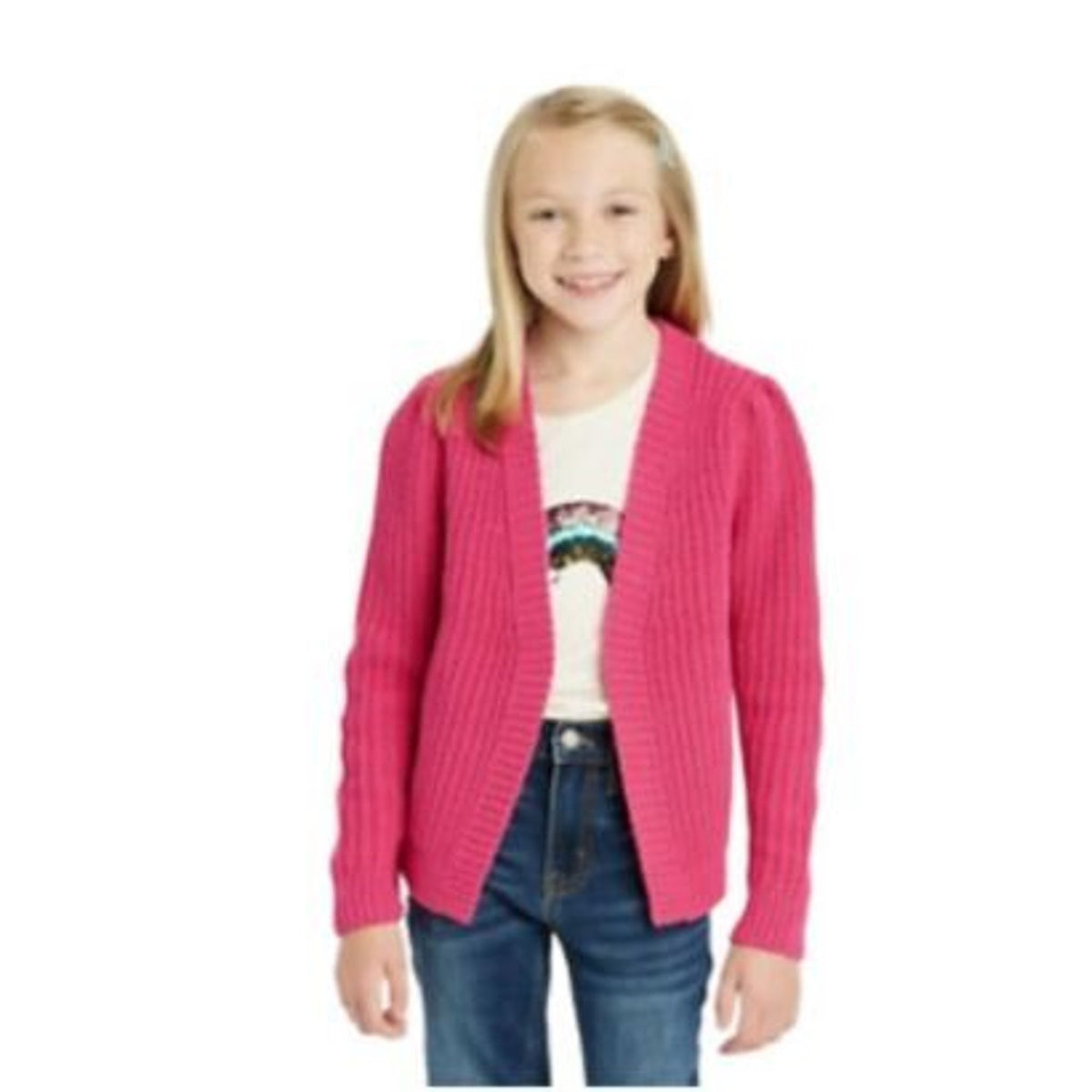 Cat & Jack Girls Pink Cardigan, Size XS