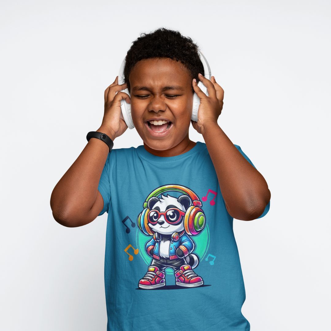 Rockin' Panda Vibes Kids Softstyle T-shirt