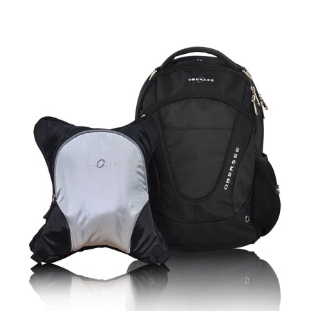 Oslo Diaper Bag Backpack with Detachable Cooler, Silver Grey