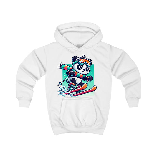 Skiing Panda Kids Hoodie