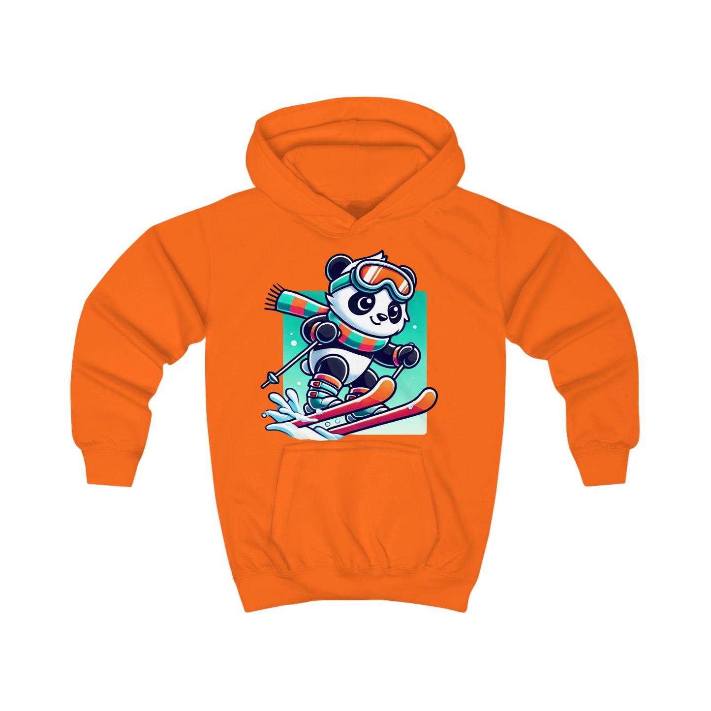 Skiing Panda Kids Hoodie