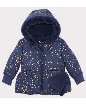 S Rothschild & Co Baby Girls Peplum Jacket, 24 Months with Mittens