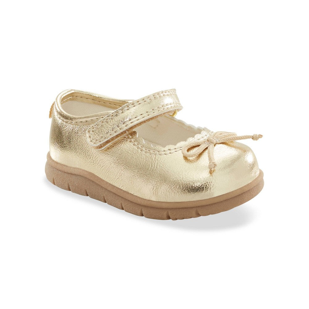 Carter's Toddler Girls' First Walker Mary Jane Sneakers - Gold 3