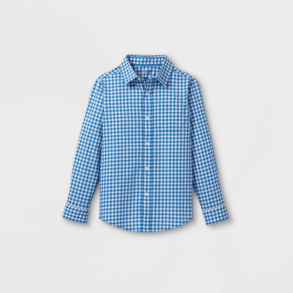 Cat & Jack Boys' Woven Long Sleeve Shirt - XS