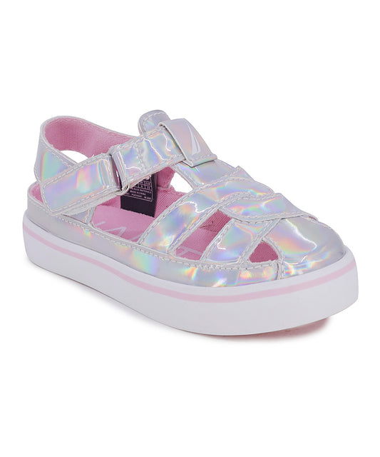 Nautica Toddler and Little Girls Mikkel Slide Sandals - Pink Iridescent