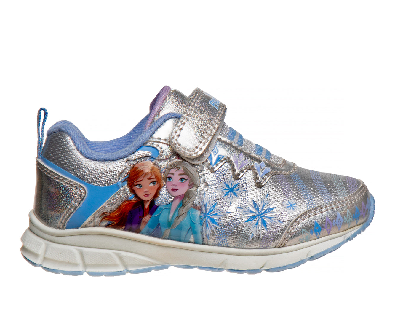 Disney's Frozen 2 Anna & Elsa Toddler Girls' Light-up Sneakers, Toddler Girl's, Size: 11, Silver
