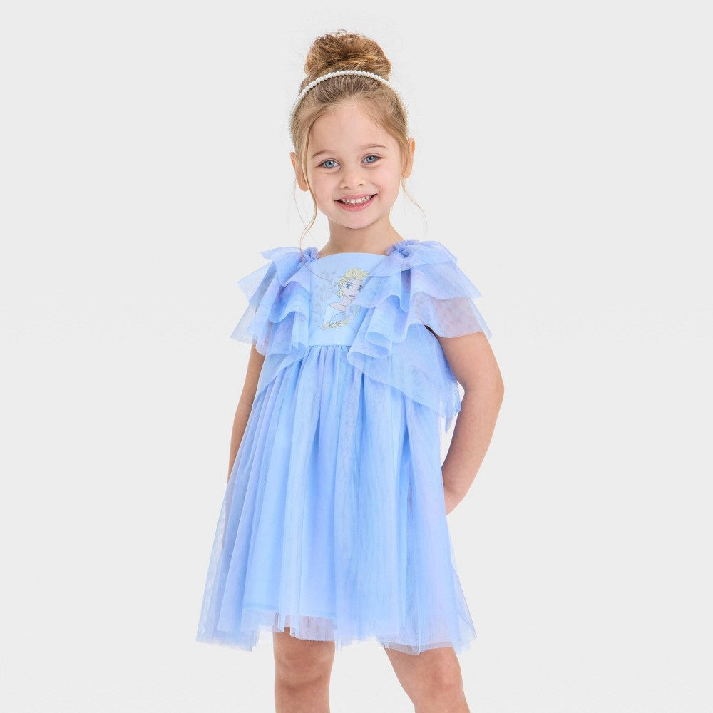 Frozen Elsa Ombre Dress for Toddler Girls, Blue/Purple 2T
