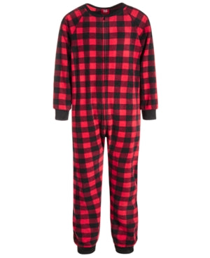 Allbrand365 Designer Little & Big Kids Matching 1 Piece Red Check Printed Pajamas