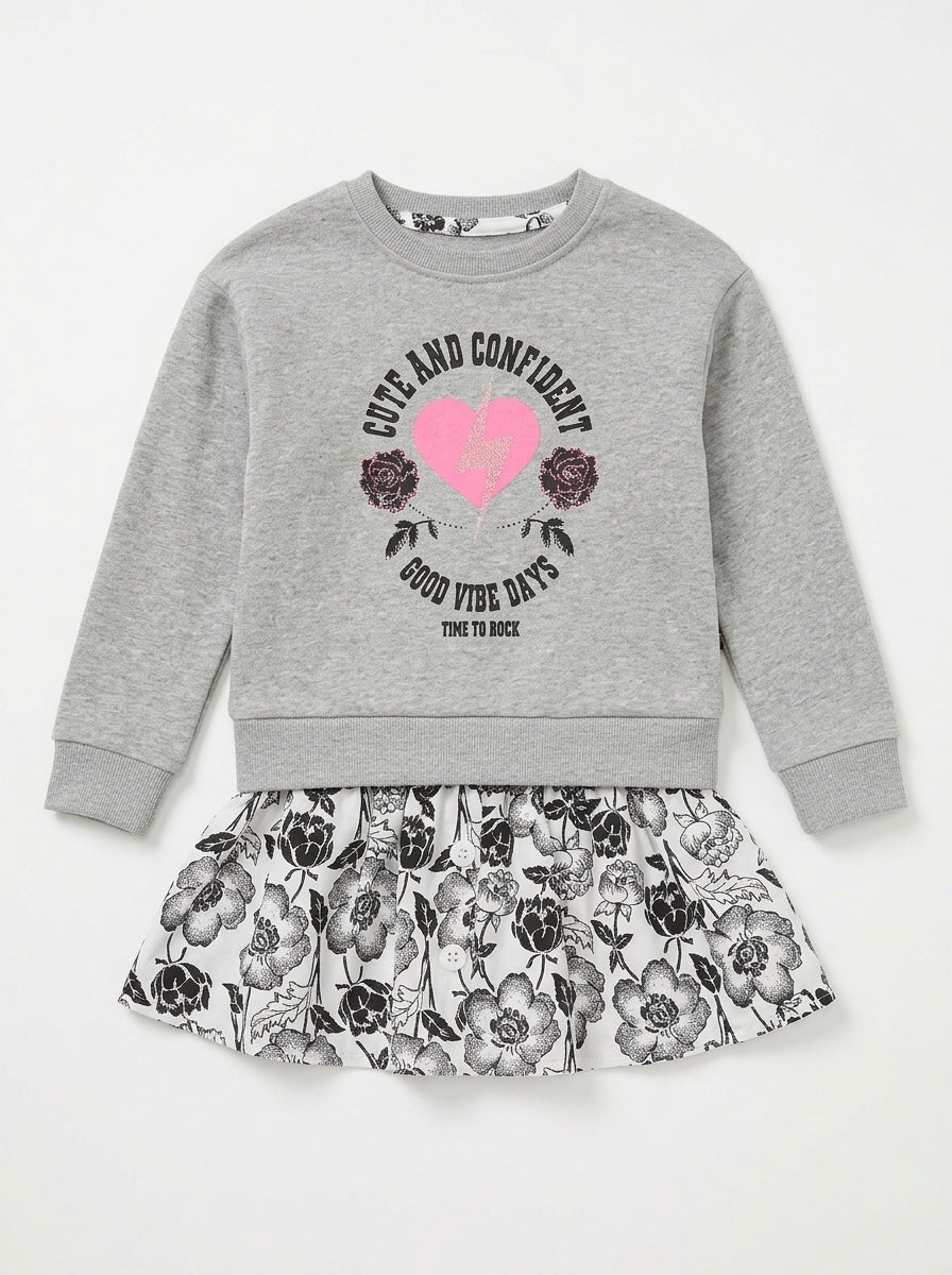 Limited too Girls' Sweatshirt Dress 4T