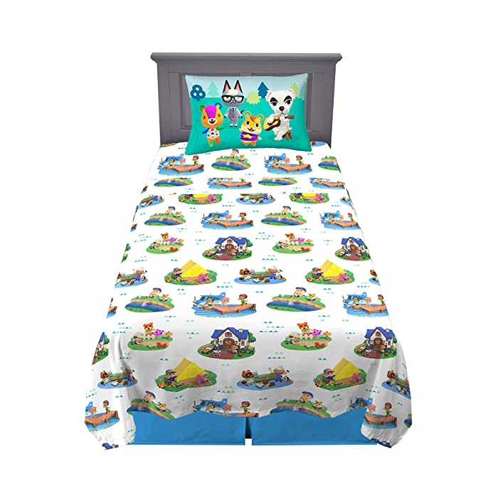 Franco Animal Crossing Gone Camping Full Sheet Set 4 Piece boys