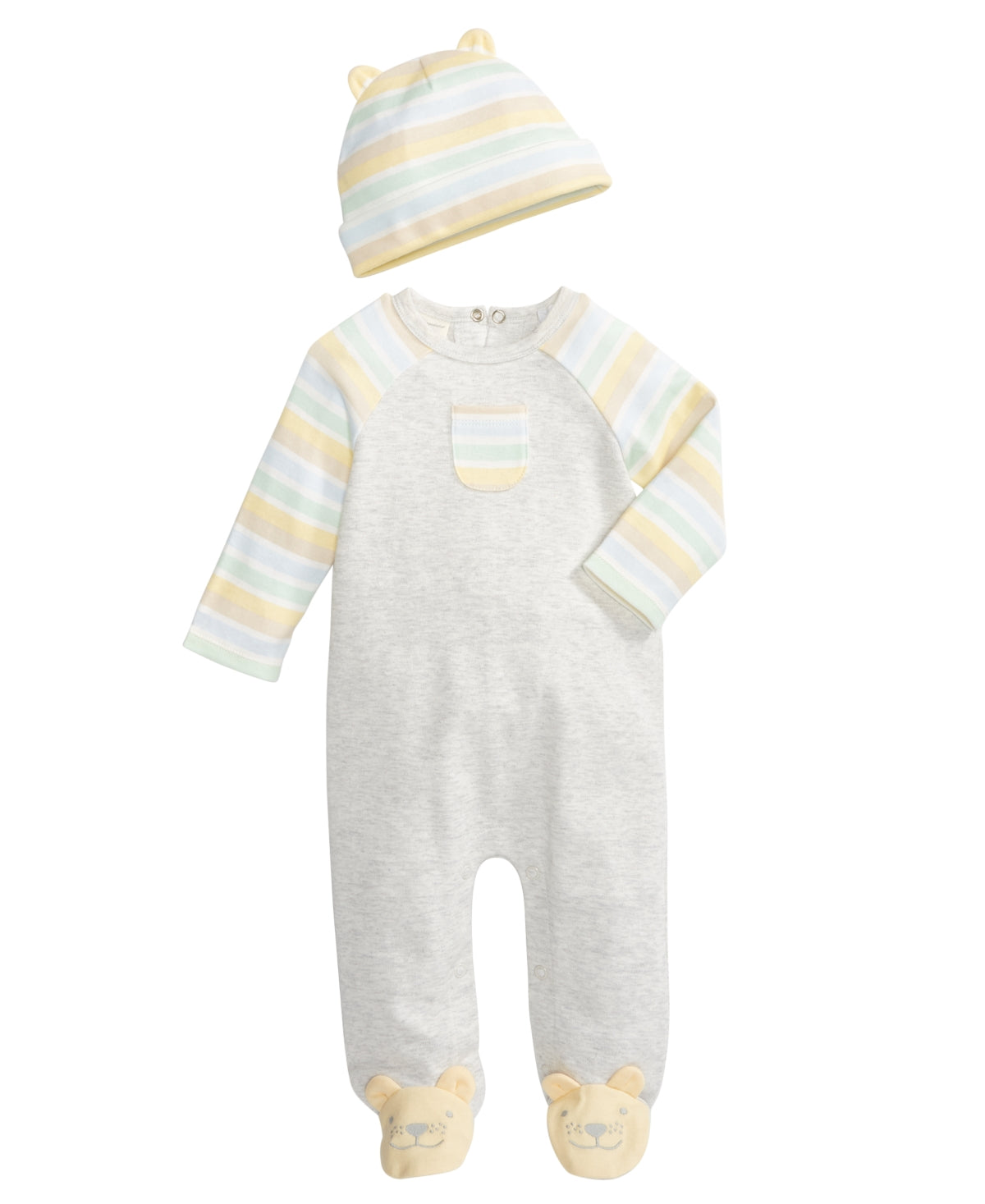 First Impressions Baby Boys Coverall - Light Grey Heather