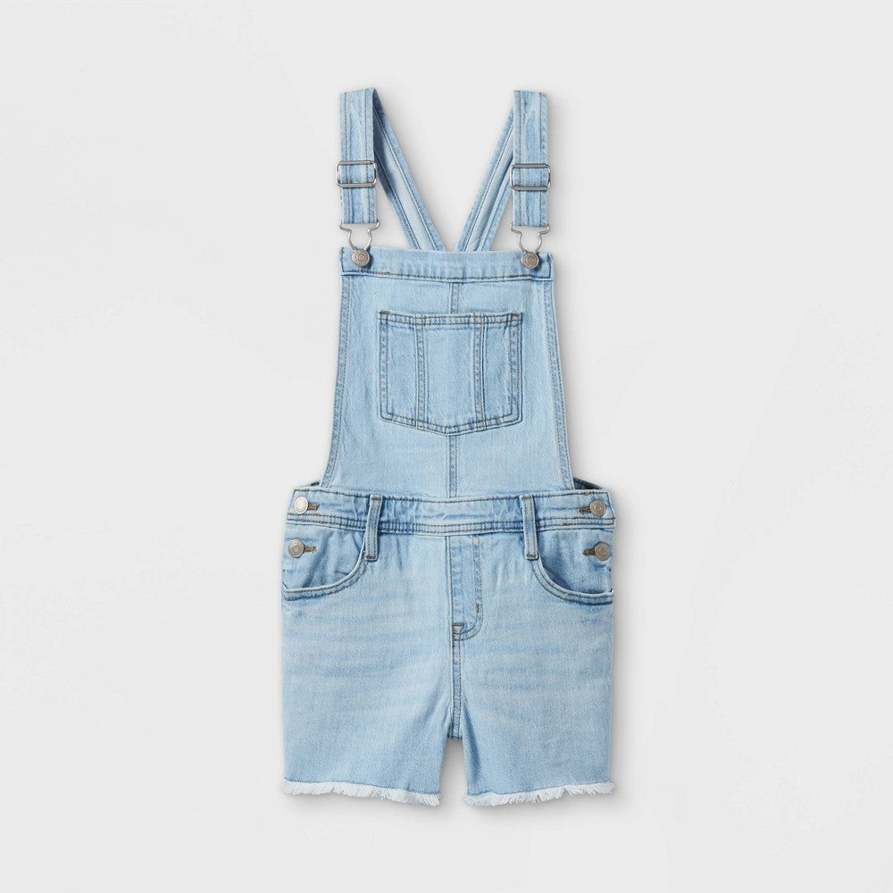 Cat & Jack Girls' Jean Shortalls XS Light Wash