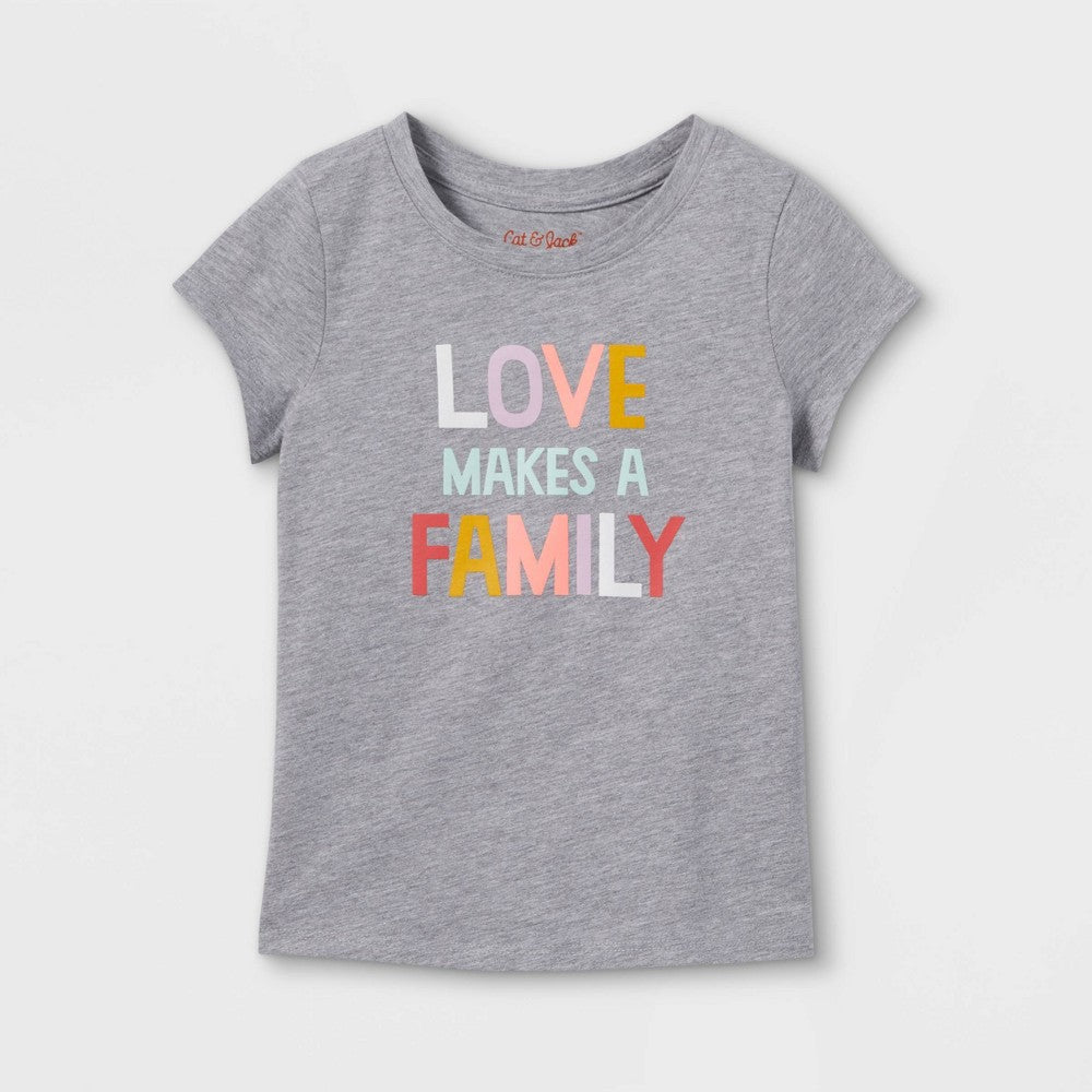 Cat & Jack  gray girl graphic t-shirt 12M