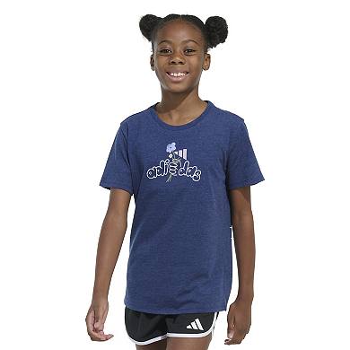 Adidas Girls Regular Fit Tee, Medium -