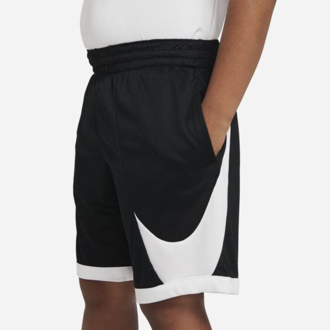 Nike Dri-FIT HBR Basketball Shorts, Black/White, Size L Boys