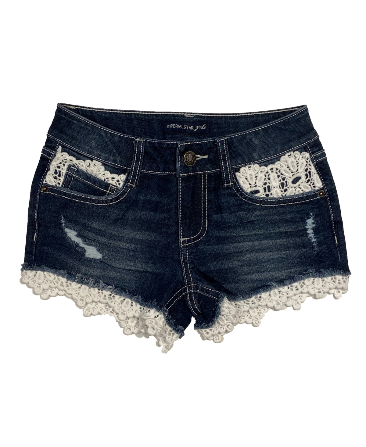 Imperial Star Big Girls Denim Shortie Size 14