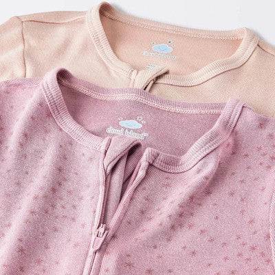 Cloud Island Baby Girls' Romper 3-6M Dark Pink Stars