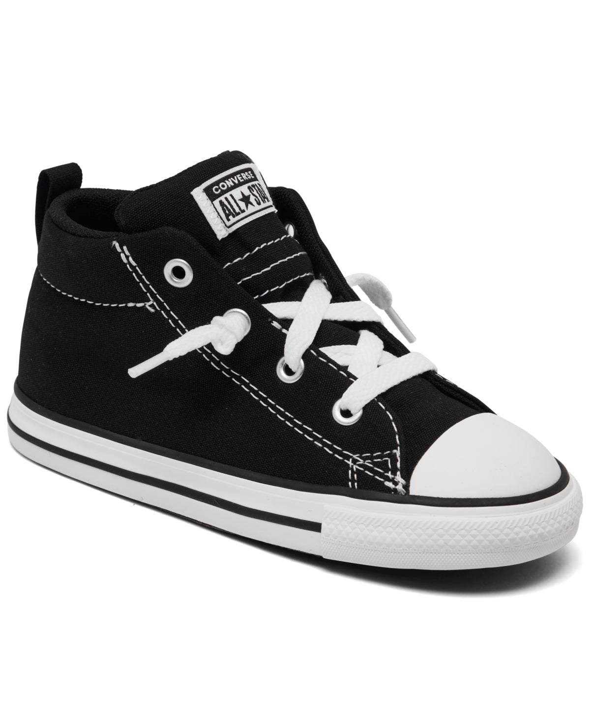 Converse Chuck Taylor All Star Street Mid Infant/Toddler Shoes Size 7 Color: Black/White/Black boys