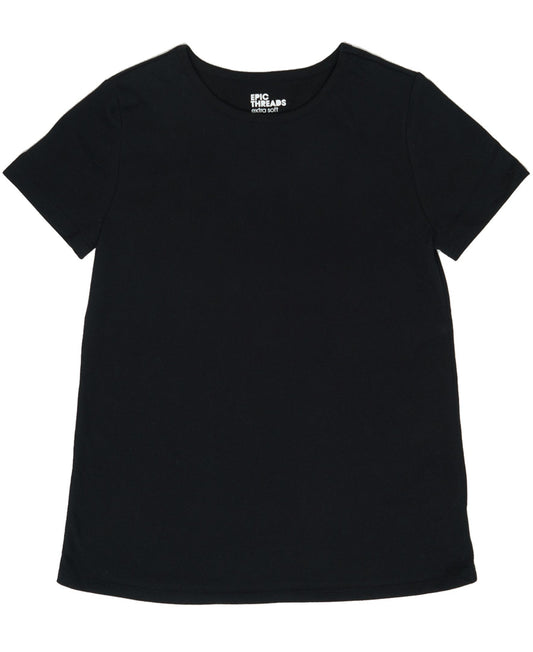 Epic Threads Toddler & Little Girls Basic T-Shirt - Deep Black