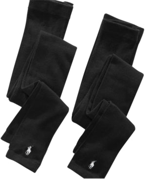 Ralph Lauren Footless Tights Pack of 2, Size 4-6 Black girl