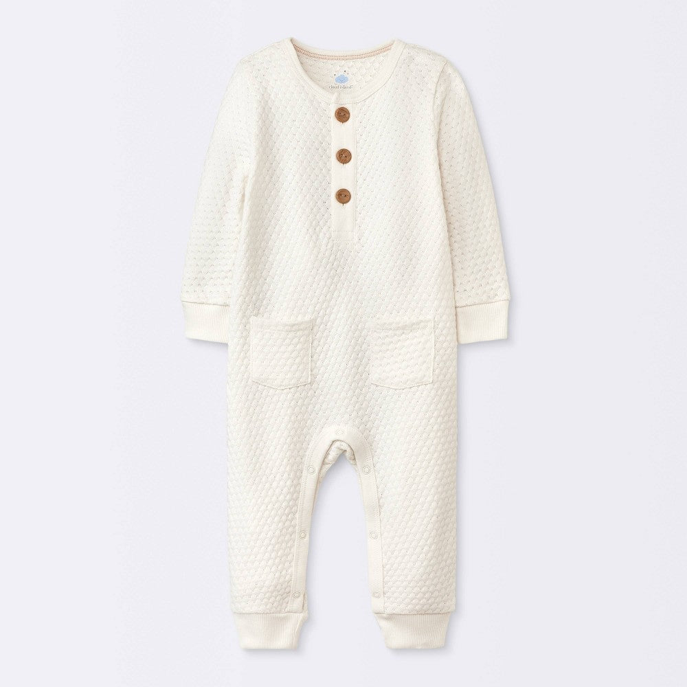Baby Sweater Romper - Cloud Island™ Off-White 6-9M boys