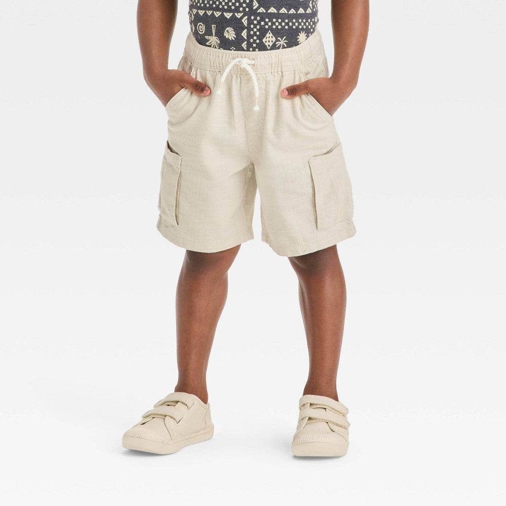 Cat & Jack  Boys' Cargo Shorts Beige 2T