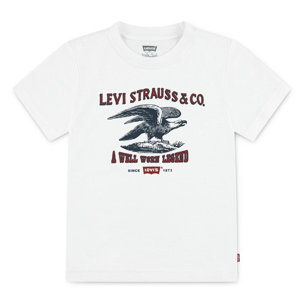 Levi's Boys' Short Sleeve a Well Worn Legend Graphic T-Shirt - White M