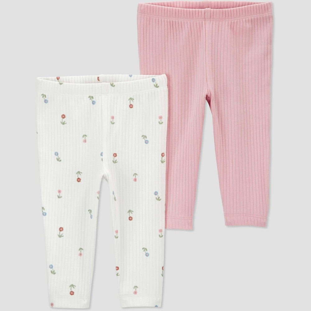 Carter's Baby Girls' 2pk Pants 24M