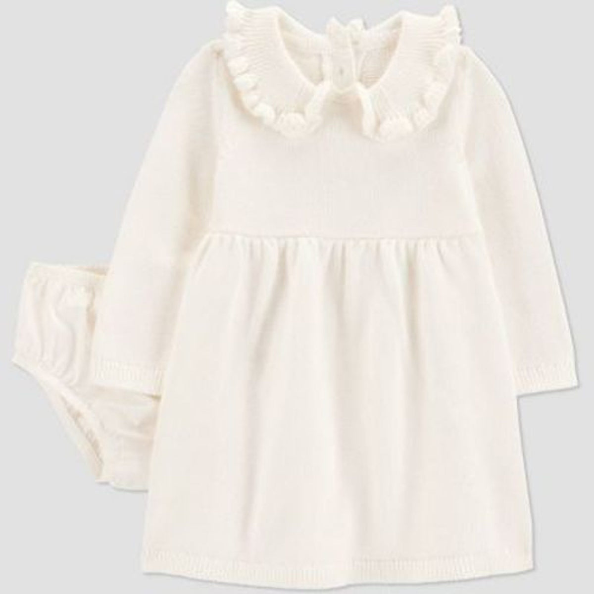 Carter's Baby Girls' Ruffle Sweater Dress 6M Ivory