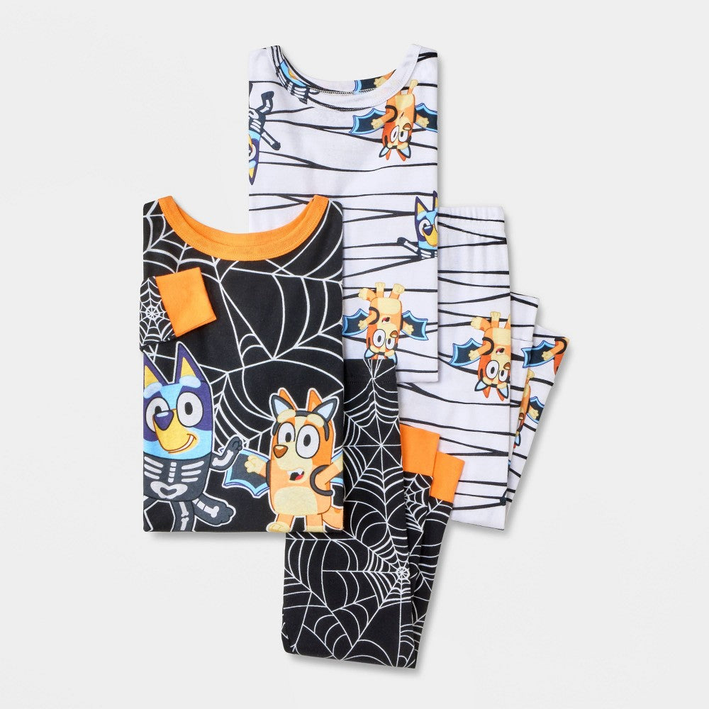 Bluey Toddler Boys' 4pc Cotton Halloween Pajama Set 2T