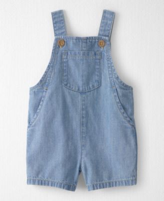 Little Planet by Carter's Baby Organic Chambray Shortall - Blue Denim 9M boy