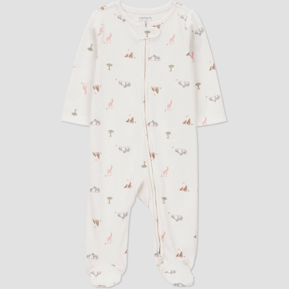 Carter's Just One You Safari Animals Sleep N' Play 3M Cream girl