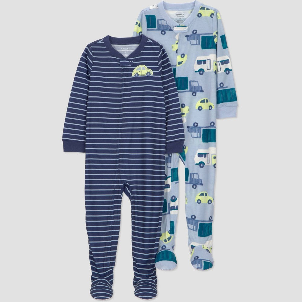 Carter's Toddler Boys' 2pk Pajama Set - Blue 12M