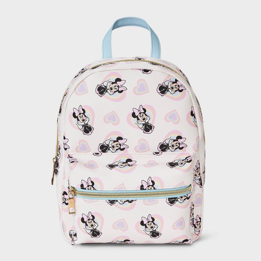 Disney Toddler Girls' Minnie Heart Backpack - White Pink