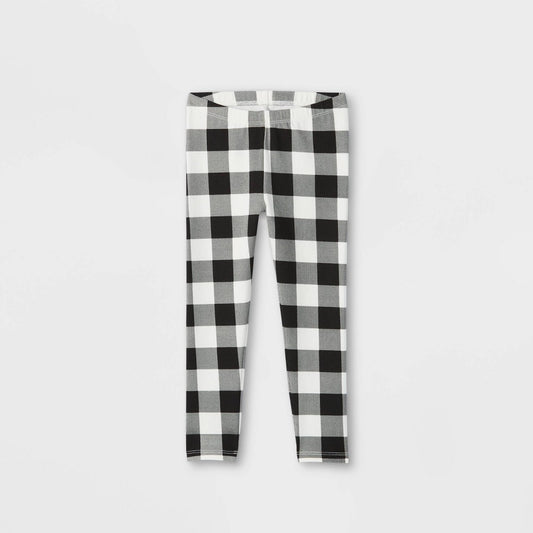 Cat & Jack Toddler Girls' Buffalo Check Leggings Size 4T
