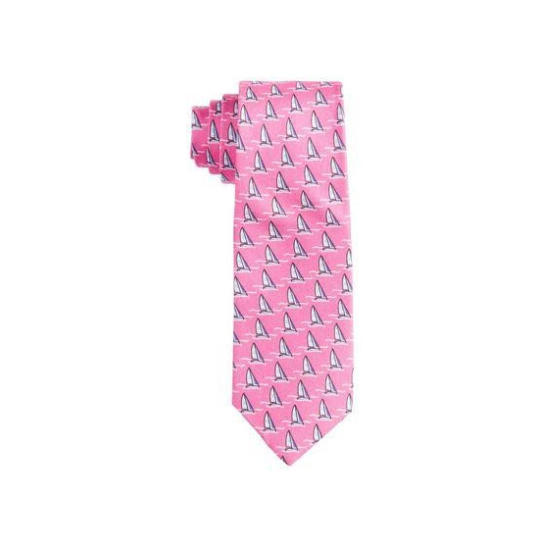 Lauren Ralph Lauren Boys Classic Sailboat Tie - Pink/Blue