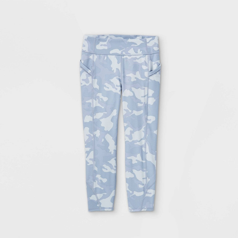 All In Motion Girls' Cropped Leggings Side Pocket - Size M