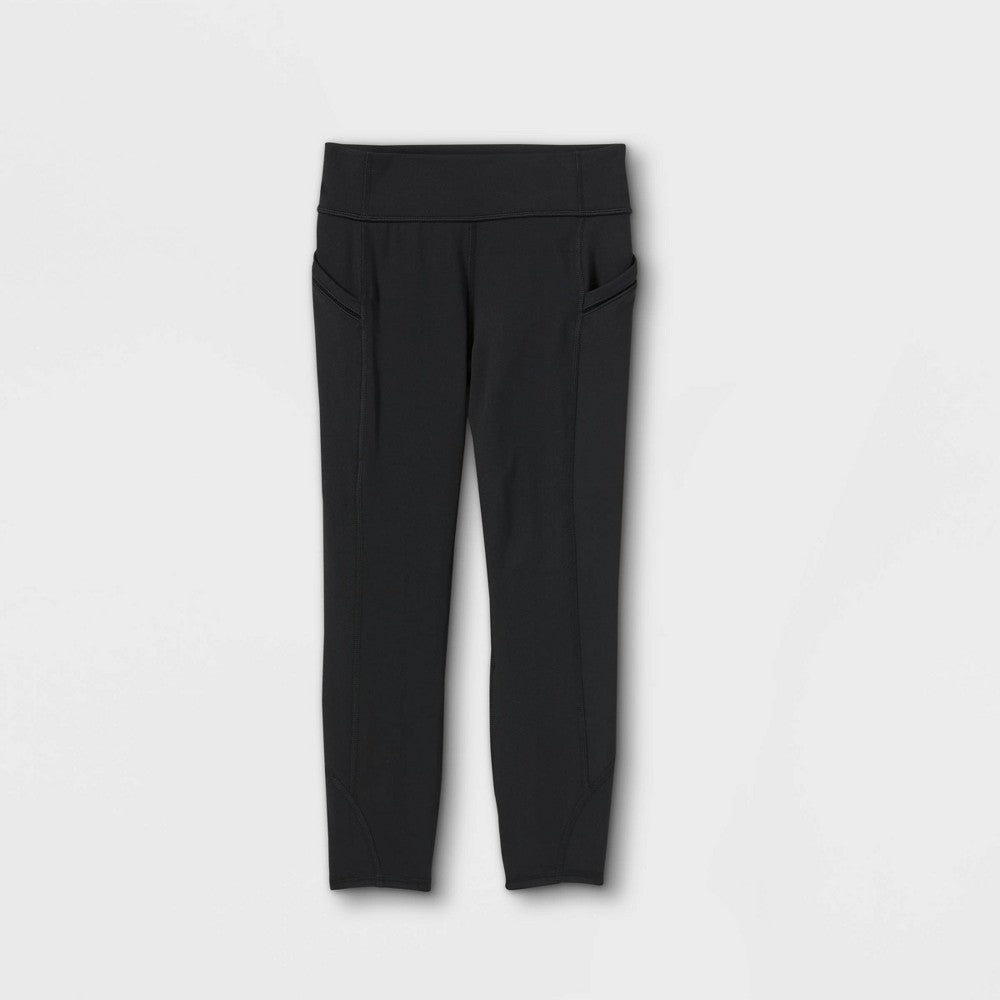 All In Motion Girls' Cropped Leggings Side Pocket Size M