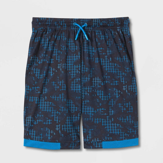 Boys' Printed Performance Shorts - All in Motion™ Blue XS