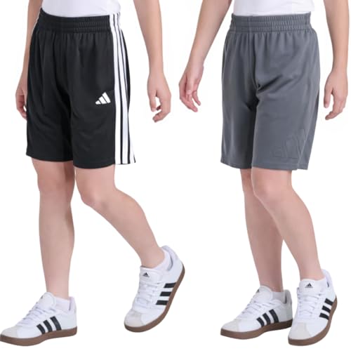 Adidas Kids' Shorts, Pack of 2 - Boys Size YM
